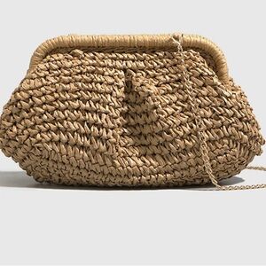 Commense Natural Woven Clutch